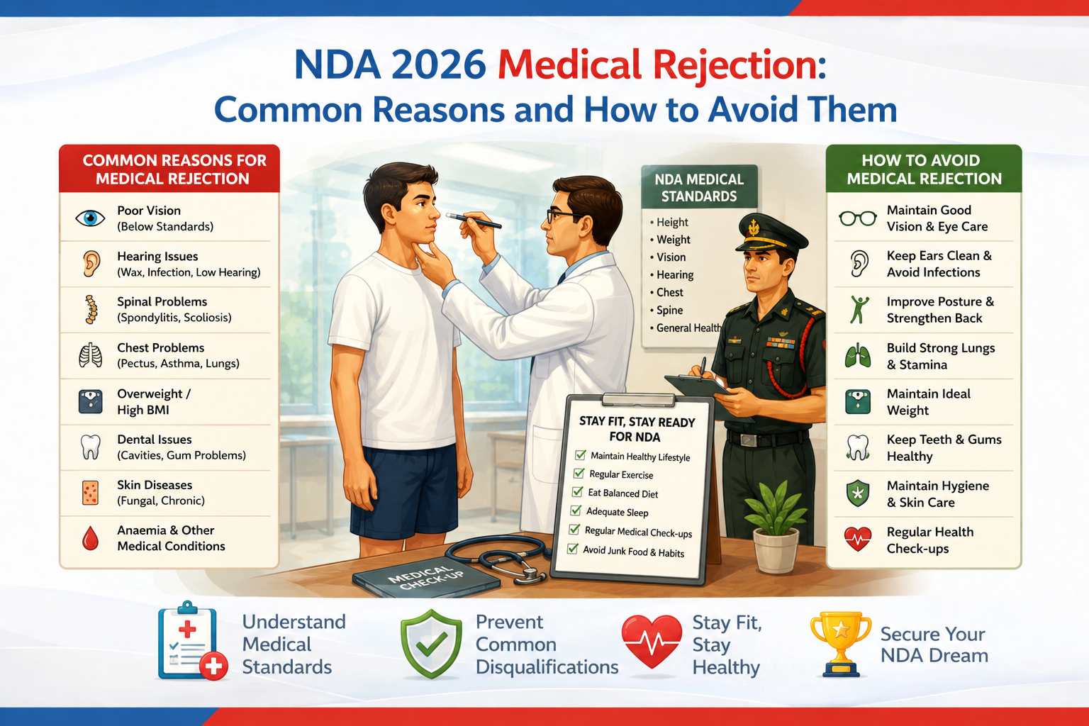 NDA 2026 Medical Rejection: Common Reasons and How to Avoid Them 
